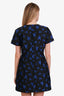 MSGM Black/Blue Star Mesh Shift Dress Size 46