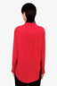 Equipment Fuchsia Double Pocket Silk Button Down Shirt Size M