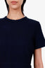 Victoria Beckham Denim/Navy Jacquard A Line Dress Size 8