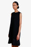 Victoria By Victoria Beckham Black Shift Dress with Pleated Hem Size 8