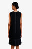 Victoria By Victoria Beckham Black Shift Dress with Pleated Hem Size 8