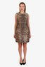 Red Valentino Leopard Print Sleeveless Shift Dress Size 46