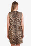 Red Valentino Leopard Print Sleeveless Shift Dress Size 46