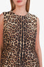 Red Valentino Leopard Print Sleeveless Shift Dress Size 46