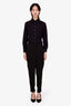 3.1 Phillip Lim Black Nylon/Knit Trouser Size 6