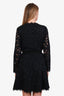 Diane von Furstenberg Navy/Black Lace Wrap Dress Size 12