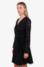 Diane von Furstenberg Navy/Black Lace Wrap Dress Size 12
