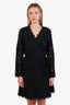 Diane von Furstenberg Navy/Black Lace Wrap Dress Size 12