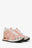Louis Vuitton Pink Damier Azur Canvas/Calf Leather "Run Away" Sneakers Size 37.5