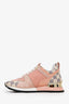 Louis Vuitton Pink Damier Azur Canvas/Calf Leather "Run Away" Sneakers Size 37.5