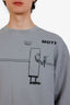 Acne Studios Grey Motif-print Sweatshirt Size M Mens