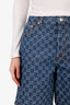 Gucci Blue Denim GG Monogram Shorts Size 25