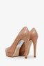 Miu Miu Beige Leather Platform Pumps Size 37