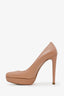 Miu Miu Beige Leather Platform Pumps Size 37