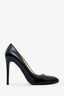 Prada Black Patent Leather Pointed Toe Pumps Size 37.5