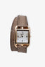 Hermès Rose Gold MOP Cape Cod 31mm Small Model Watch With Extra Strap