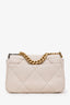 Pre-Loved Chanel™ 2022 Beige Goatskin Leather 'Chanel 19' Small Flap Shoulder Bag