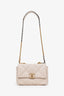Pre-Loved Chanel™ 2022 Beige Goatskin Leather 'Chanel 19' Small Flap Shoulder Bag