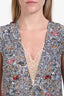 Zadig & Voltaire Blue Multicolour Skull/Floral Print Maxi Dress Size S