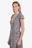 Zadig & Voltaire Blue Multicolour Skull/Floral Print Maxi Dress Size S