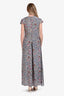 Zadig & Voltaire Blue Multicolour Skull/Floral Print Maxi Dress Size S