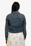 Saint Laurent 2014 Blue Denim Studded Jacket Size M