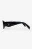 Prada Black Acrylic Logo Rectangle Sunglasses
