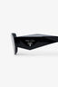 Prada Black Acrylic Logo Rectangle Sunglasses