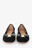 Salvatore Ferragamo Black Suede Patent Vera Bow Kitten Heels Size 36.5