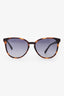 Longchamp Brown Tortoise Round Sunglasses