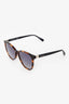 Longchamp Brown Tortoise Round Sunglasses