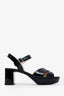 Prada Black Patent Leather Crisscross Ankle Strap Sandals Size 40.5