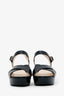 Prada Black Patent Leather Crisscross Ankle Strap Sandals Size 40.5