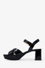 Prada Black Patent Leather Crisscross Ankle Strap Sandals Size 40.5