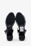 Prada Black Patent Leather Crisscross Ankle Strap Sandals Size 40.5