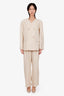 Loulou studio Cream 'Jalca' Double-breasted Blazer + Trousers Set Size L