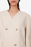 Loulou studio Cream 'Jalca' Double-breasted Blazer + Trousers Set Size L
