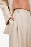 Loulou studio Cream 'Jalca' Double-breasted Blazer + Trousers Set Size L