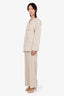 Loulou studio Cream 'Jalca' Double-breasted Blazer + Trousers Set Size L