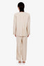 Loulou studio Cream 'Jalca' Double-breasted Blazer + Trousers Set Size L