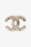 Pre-Loved Chanel™ 1990-2000 Gold Tone CC Rhinestone Embellished Brooch