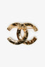 Pre-Loved Chanel™ 1990-2000 Gold Tone CC Rhinestone Embellished Brooch