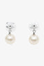 Pre-Loved Chanel™ Silver-toned Embellished CC Pearl Drop Earrings