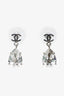 Pre-Loved Chanel™ Silver Tone Crystal Teardrop Earrings