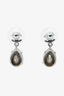 Pre-Loved Chanel™ Silver Tone Crystal Teardrop Earrings