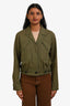 Derek Lam 10 Crosby Green Cotton Button Jacket Size 2