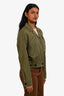 Derek Lam 10 Crosby Green Cotton Button Jacket Size 2
