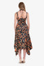 A.L.C. Blue/Orange Cotton Halter Crop Top + Asymmetrical Skirt Size 2