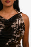 Acne Studios Brown Velvet Ruched Sleeveless Top Size 34