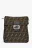 Fendi Brown FF Zucca Canvas Square Baguette Shoulder Bag